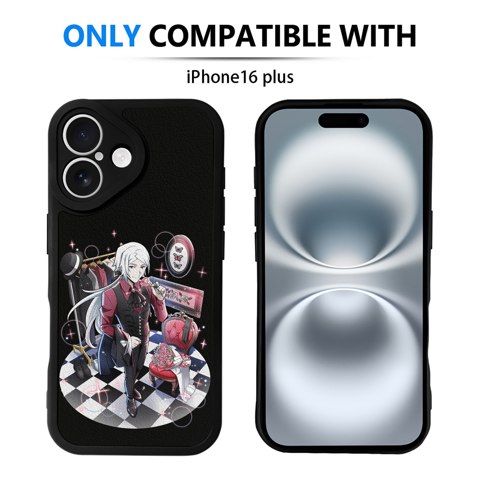 （画像用） 文豪ストレイドッグス Bungo Stray Dogs 【iPhone 16シリーズ対応】シリコンスマホケース（レザー調） 材質：シリコン